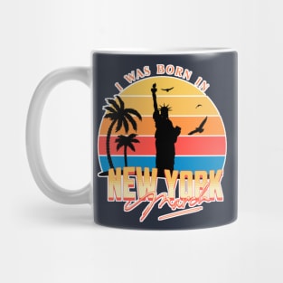 March was born in new york retro Mug